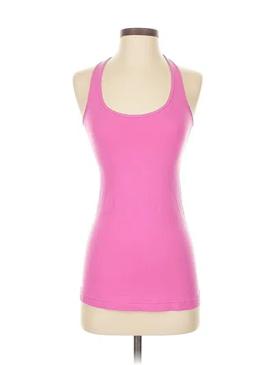Pre-owned Lululemon Athletica Tank Top Pink Halter Neckline Tops