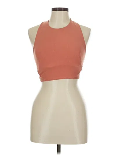 Pre-owned Lululemon Athletica Tank Top Pink Halter Neckline Tops