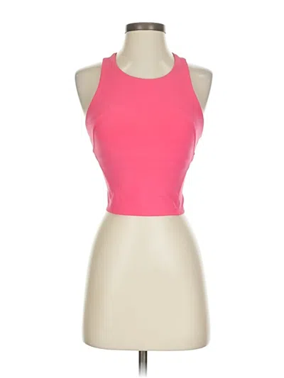 Pre-owned Lululemon Athletica Tank Top Pink Halter Neckline Tops