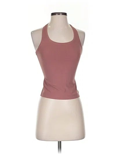 Pre-owned Lululemon Athletica Tank Top Pink Halter Neckline Tops
