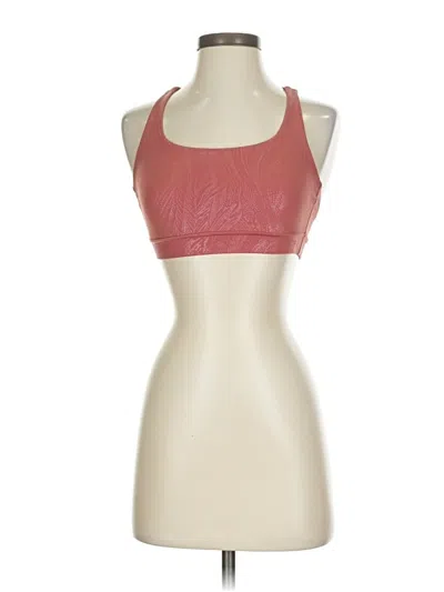 Pre-owned Lululemon Athletica Tank Top Pink Halter Neckline Tops