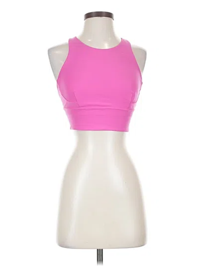 Pre-owned Lululemon Athletica Tank Top Pink Halter Neckline Tops