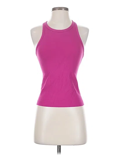 Pre-owned Lululemon Athletica Tank Top Pink Halter Neckline Tops