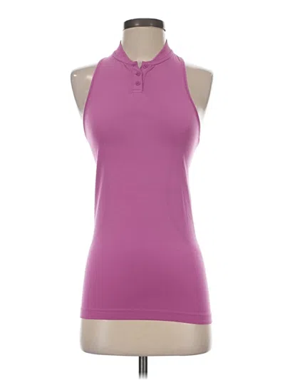 Pre-owned Lululemon Athletica Tank Top Pink Halter Neckline Tops