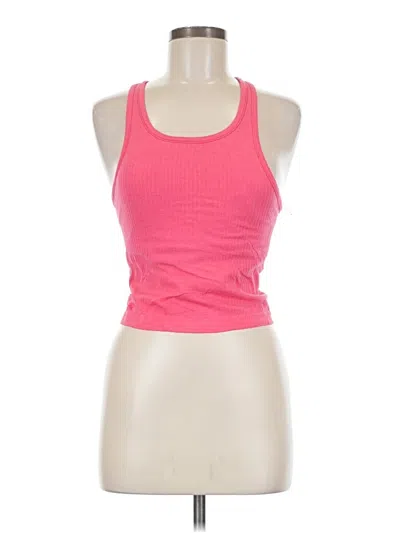 Pre-owned Lululemon Athletica Tank Top Pink Halter Neckline Tops
