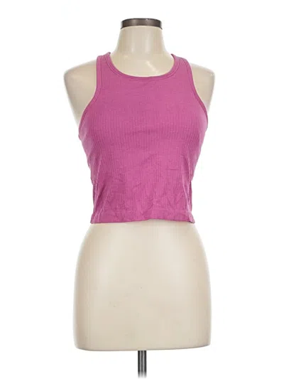 Pre-owned Lululemon Athletica Tank Top Pink Halter Neckline Tops