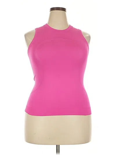 Pre-owned Lululemon Athletica Tank Top Pink Halter Neckline Tops