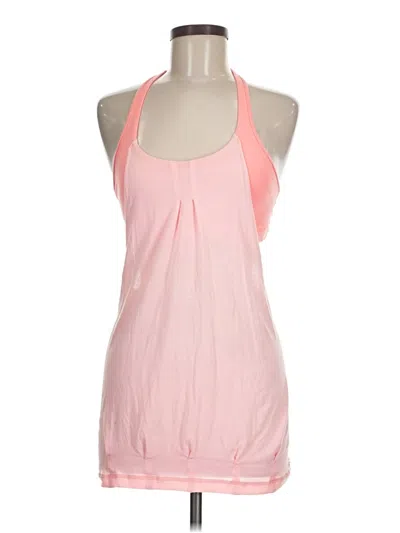 Pre-owned Lululemon Athletica Tank Top Pink Halter Neckline Tops