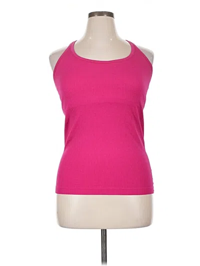 Pre-owned Lululemon Athletica Tank Top Pink Halter Neckline Tops