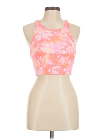 Pre-owned Lululemon Athletica Tank Top Pink Halter Neckline Tops