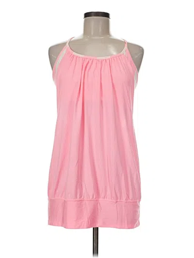 Pre-owned Lululemon Athletica Tank Top Pink Halter Neckline Tops