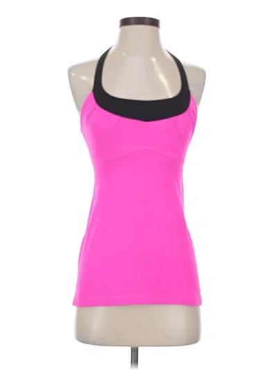 Pre-owned Lululemon Athletica Tank Top Pink Halter Neckline Tops