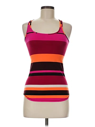 Pre-owned Lululemon Athletica Tank Top Pink Halter Neckline Tops