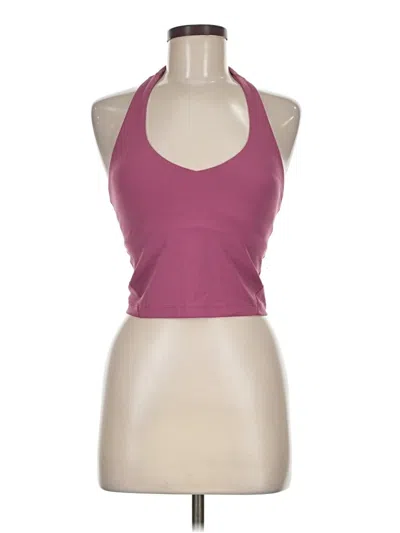 Pre-owned Lululemon Athletica Tank Top Pink Halter Neckline Tops