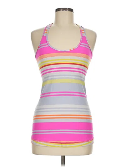 Pre-owned Lululemon Athletica Tank Top Pink Halter Neckline Tops