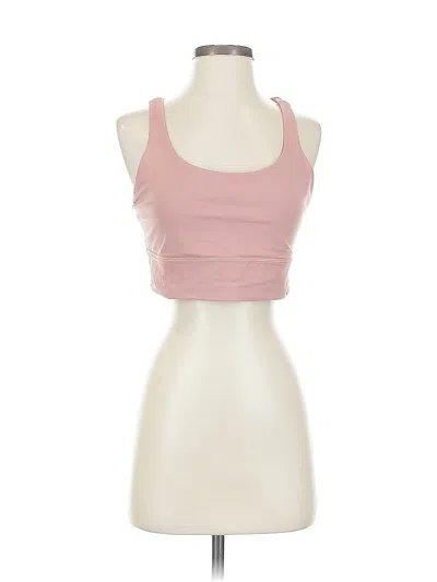Pre-owned Lululemon Athletica Tank Top Pink Strapless Neckline Tops