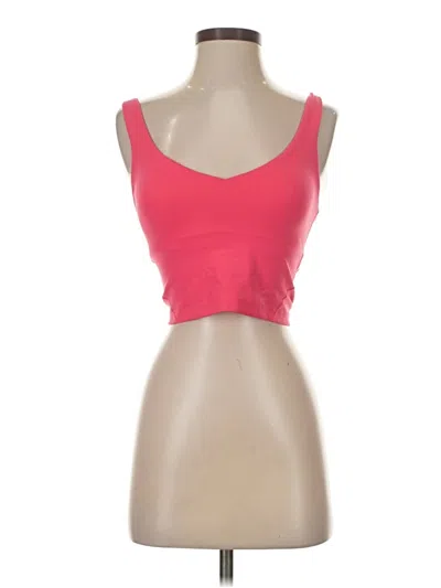 Pre-owned Lululemon Athletica Tank Top Pink Strapless Neckline Tops