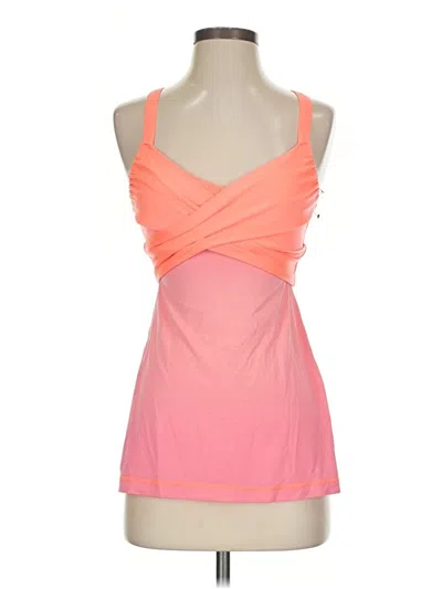 Pre-owned Lululemon Athletica Tank Top Pink Strapless Neckline Tops
