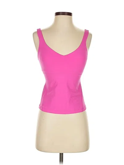 Pre-owned Lululemon Athletica Tank Top Pink Sweetheart Neckline Tops