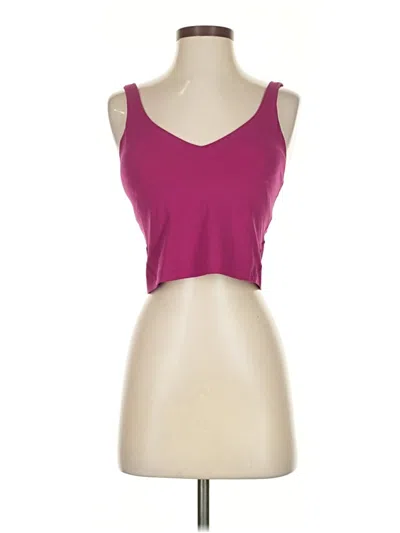 Pre-owned Lululemon Athletica Tank Top Pink Sweetheart Neckline Tops