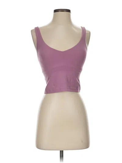 Pre-owned Lululemon Athletica Tank Top Purple Strapless Neckline Tops