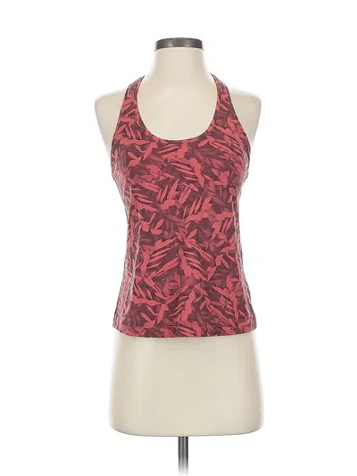 Pre-owned Lululemon Athletica Tank Top Red Halter Neckline Tops