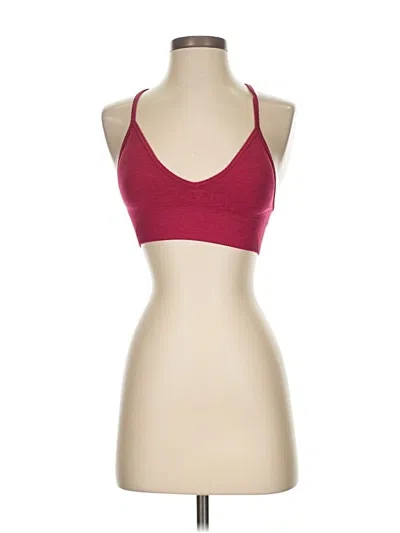 Pre-owned Lululemon Athletica Tank Top Red Halter Neckline Tops