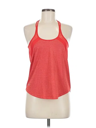Pre-owned Lululemon Athletica Tank Top Red Halter Neckline Tops