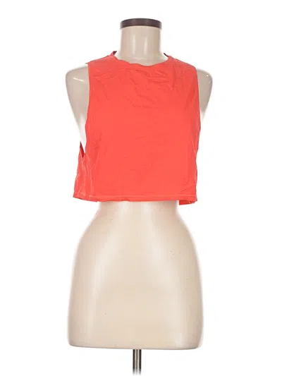 Pre-owned Lululemon Athletica Tank Top Red Halter Neckline Tops