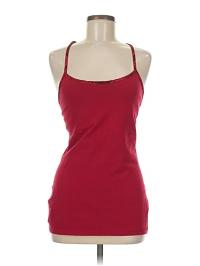 Pre-owned Lululemon Athletica Tank Top Red Halter Neckline Tops