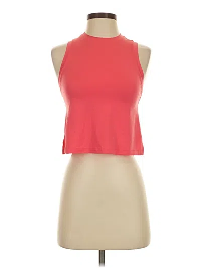 Pre-owned Lululemon Athletica Tank Top Red Halter Neckline Tops