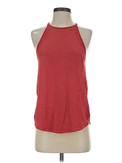 Pre-owned Lululemon Athletica Tank Top Red Halter Neckline Tops