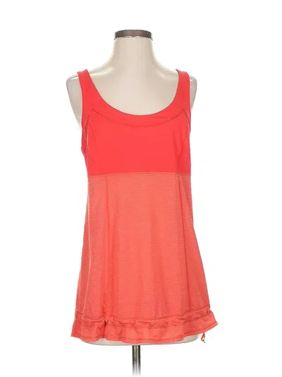 Pre-owned Lululemon Athletica Tank Top Red Strapless Neckline Tops