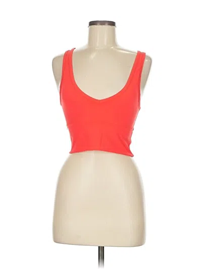 Pre-owned Lululemon Athletica Tank Top Red Strapless Neckline Tops