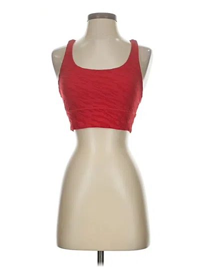 Pre-owned Lululemon Athletica Tank Top Red Strapless Neckline Tops