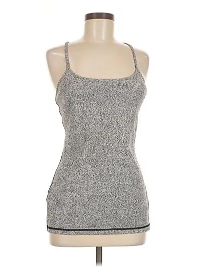 Pre-owned Lululemon Athletica Tank Top Silver Halter Neckline Tops