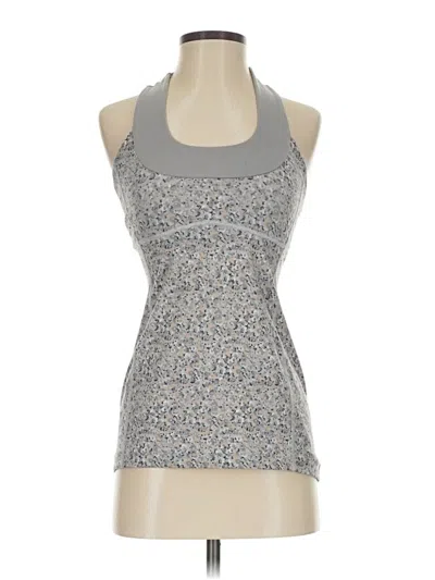 Pre-owned Lululemon Athletica Tank Top Silver Halter Neckline Tops
