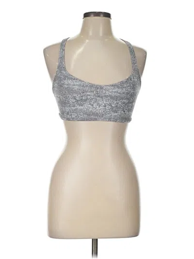 Pre-owned Lululemon Athletica Tank Top Silver Halter Neckline Tops
