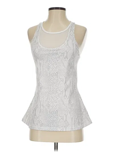 Pre-owned Lululemon Athletica Tank Top Silver Halter Neckline Tops