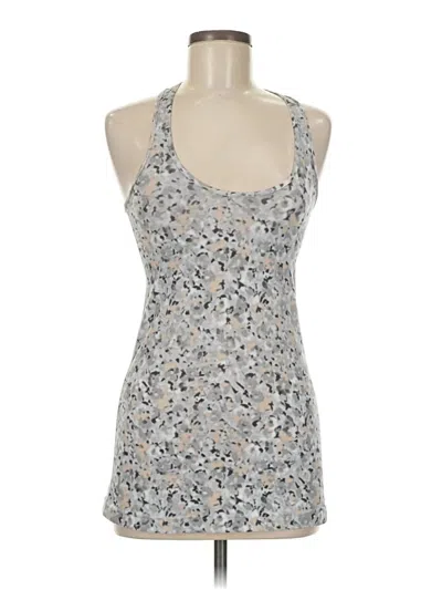 Pre-owned Lululemon Athletica Tank Top Silver Halter Neckline Tops