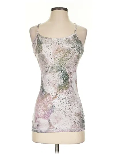 Pre-owned Lululemon Athletica Tank Top Silver Halter Neckline Tops