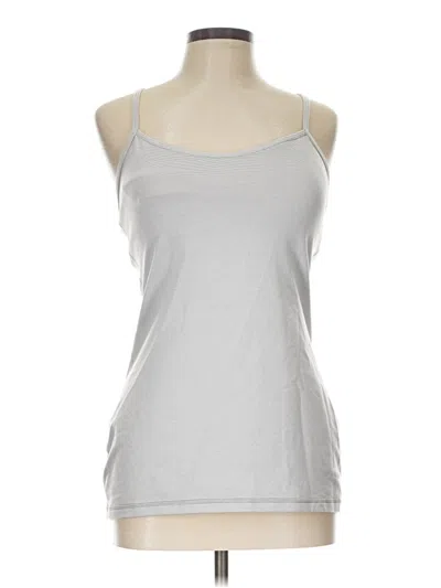 Pre-owned Lululemon Athletica Tank Top Silver Halter Neckline Tops