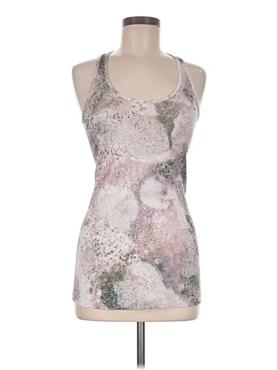 Pre-owned Lululemon Athletica Tank Top Silver Halter Neckline Tops