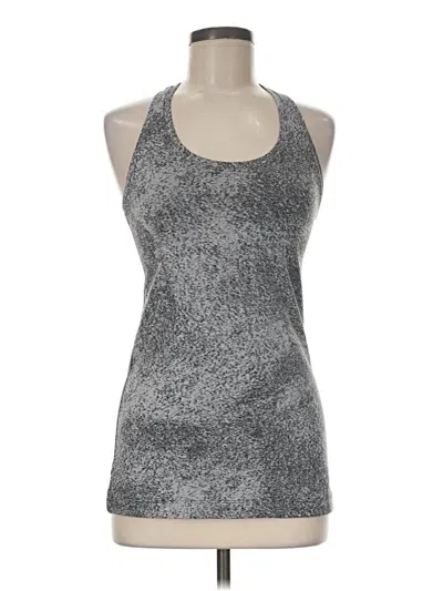 Pre-owned Lululemon Athletica Tank Top Silver Halter Neckline Tops