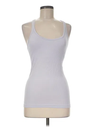 Pre-owned Lululemon Athletica Tank Top Silver Halter Neckline Tops