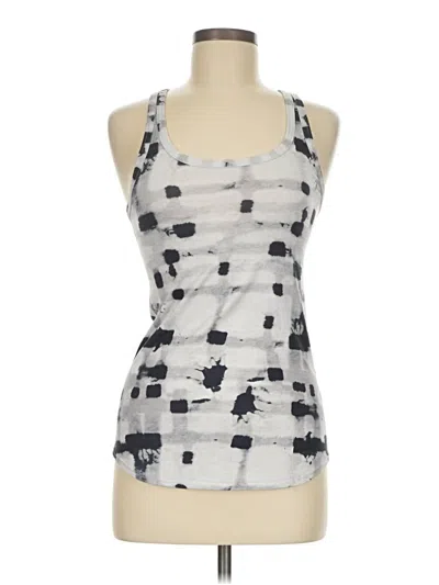 Pre-owned Lululemon Athletica Tank Top Silver Halter Neckline Tops