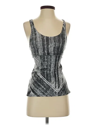 Pre-owned Lululemon Athletica Tank Top Silver Square Neckline Tops