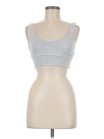 Pre-owned Lululemon Athletica Tank Top Silver Strapless Neckline Tops