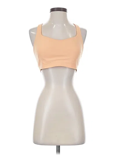 Pre-owned Lululemon Athletica Tank Top Tan Halter Neckline Tops