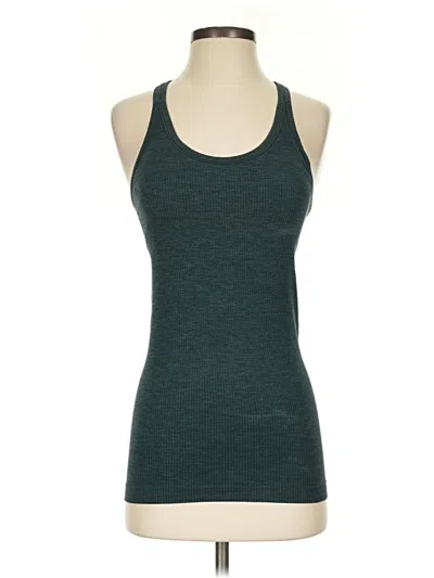 Pre-owned Lululemon Athletica Tank Top Teal Halter Neckline Tops